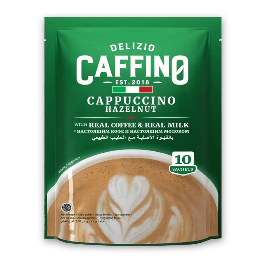 Delizio Caffino Cappuccino Hazelnut 10x 20g
