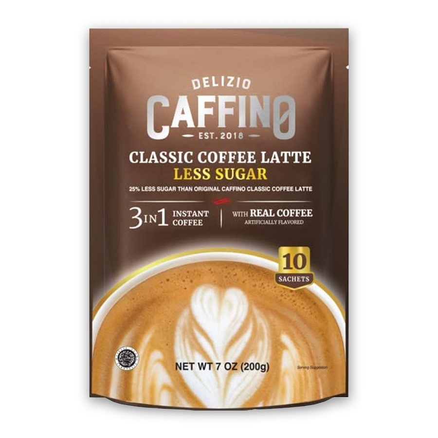 Delizio Caffino Classic Coffee Latte Less Sugar 10x 20g
